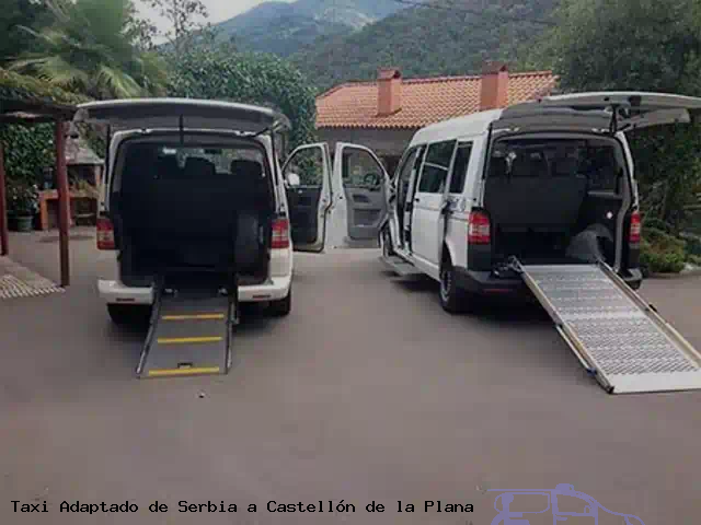Taxi accesible de Castellón de la Plana a Serbia
